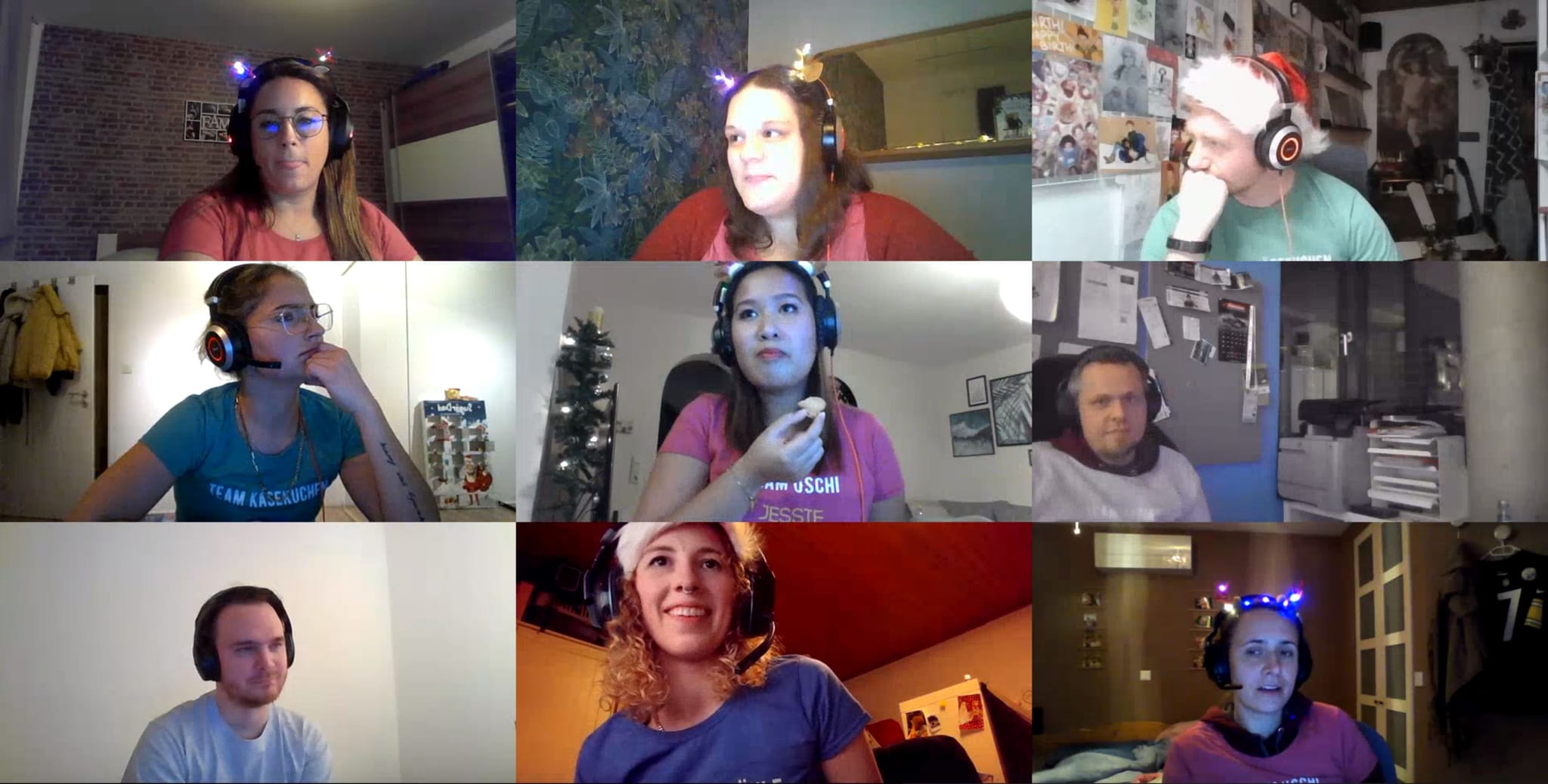 Screenshot der Remote-Weihnachtsfeier 2020 von byte5